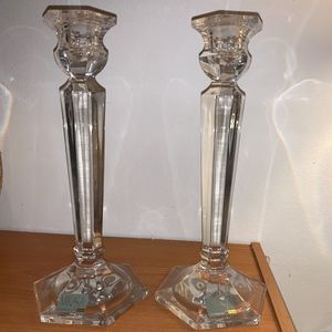 Mikasa Crystal Candlestick Holders